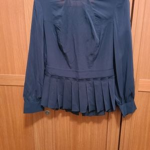 bebe black peplum top